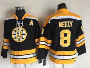 Kinder Boston Bruins Eishockey Trikot Retro Neely #8 Schwarz